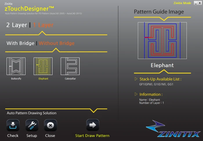 [Ito] ITO 패턴별 Parameter Processing, 미리보기, CAD(2005~2015) Export, DFX File Create.
<br>핸드폰 터치 ITO 패턴 자동 Drawing Software 개발 (CAD 연동 및 DFX 내보내기)
<br> ㆍ개발언어: Microsoft .Net Framework 4.0  (C# Winform- Client Profile환경)
 ㆍ개발툴: Visual Studio 2013
 ㆍ개발시기: 2014. 5 ~ 2014. 7
<br>