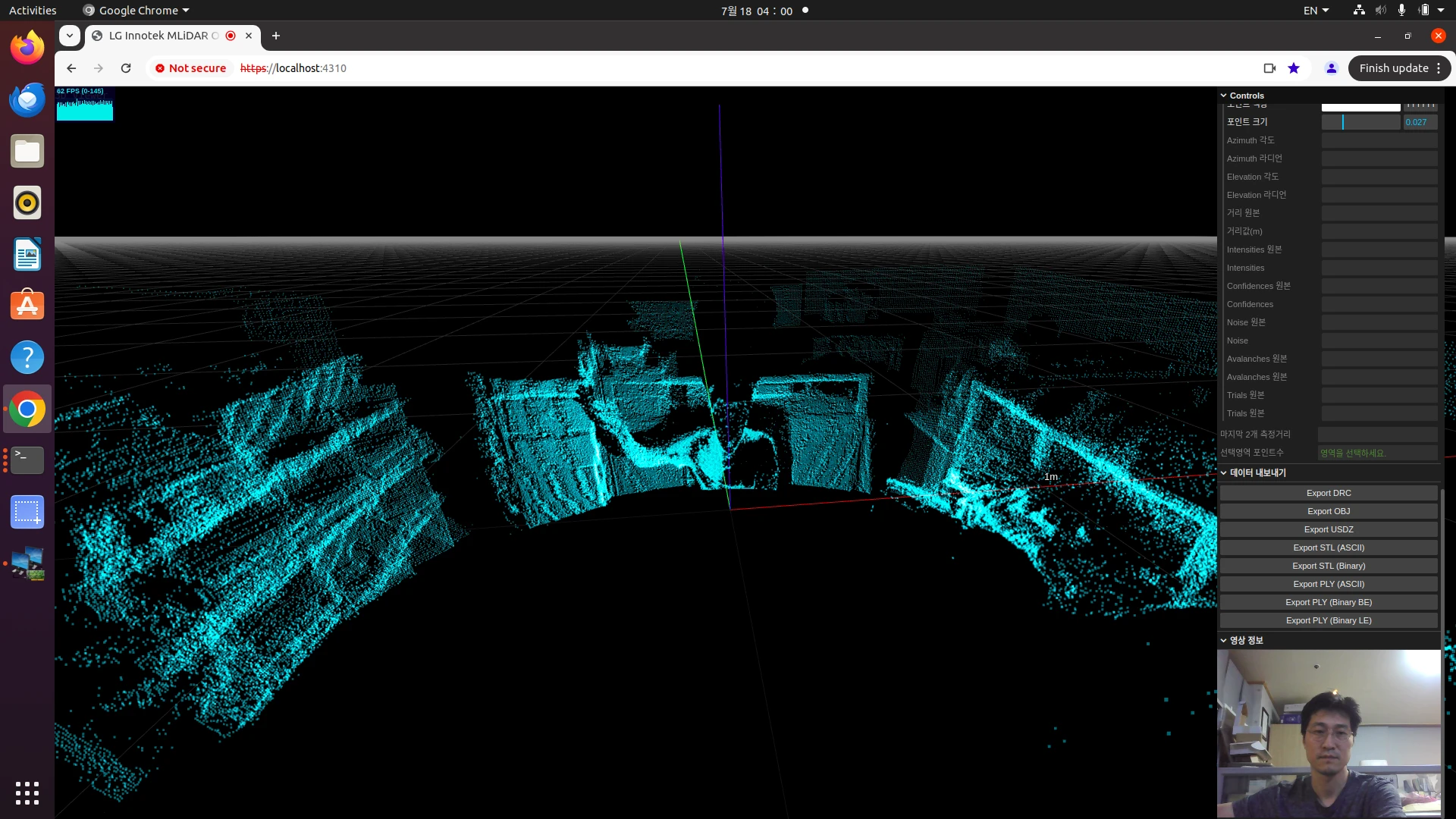 [Lginnotek] 3D LiDAR MONITORING
<br> ㆍ개발언어: Microsoft .Net Core 8.0
 ㆍ개발툴: Microsoft Visual Studio, Windows Server 2022
 ㆍ개발시기: 작업 시기 : 2024. 02
<br>